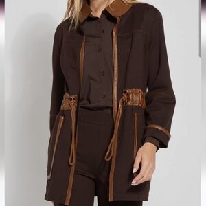 NWT Lysse Double Espresso Chocolate Brown Jacket Size M